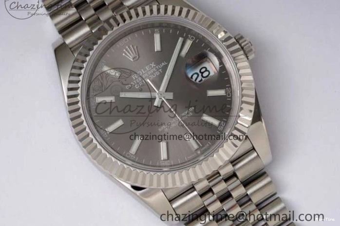 MiroTime 0314 Trendsetting DateJust 41 126334 ZF 1:1 Best Edition 904L Steel Gray Dial Stick Marker on Jubilee Bracelet A 2372